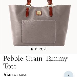 Dooney & Bourke Gray Pebble Grain Tammy Tote excellent condition